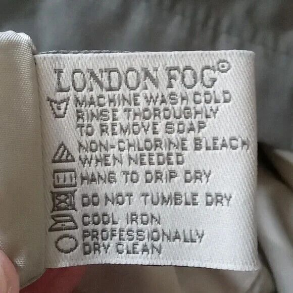 London Fog jacket men's size large Green Zipper button closure - Picture 6 of 10